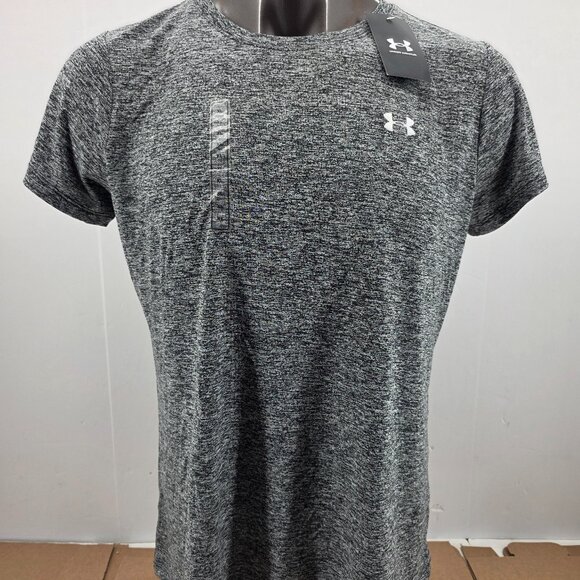Under Armour Women's Plus M Loose Heatgear Shirt Top Gray Stretch NEW NWT - Picture 1 of 13